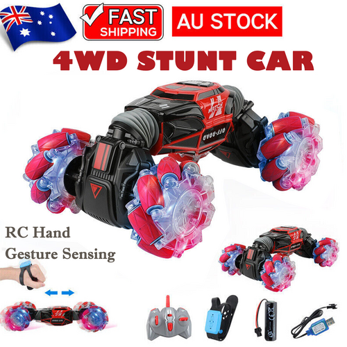 4WD Stunt Car RC Hand Gesture Sensing Off Roader Remote Control Off-Road Gifts Red