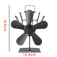 5 Blades Stove Fan Heat Powered Fireplace Accessory Wood Burning Stove Fan