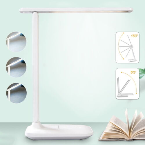 Touch LED Desk Lamp Bedside Study Reading Table Light Dimmable USB Rechargeable