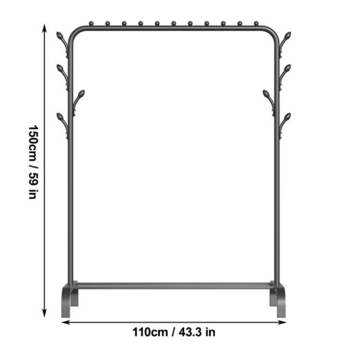 Heavy Duty Clothes Rail Rack Hanging Garment Display Stand Shoe Storage Shelf AU