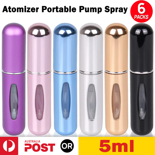 6ps Mini Perfume Atomizer Portable Travel Refillable Bottle Scent Pump Spray 5ml