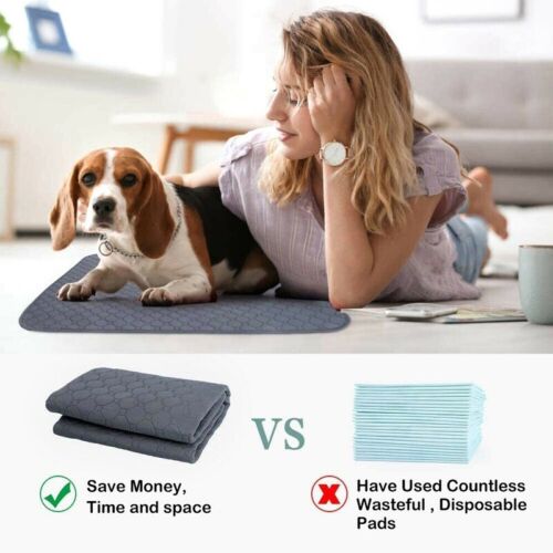 100X70cm Washable Pet Dog Pee Pad Reusable Cat Puppy Training Wee Absorbent Mat Pads Bed