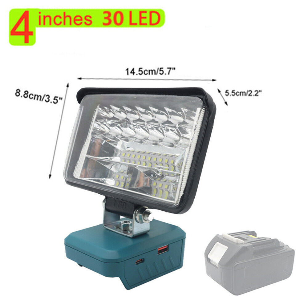 4inch For Makita Battery 18V Li-Ion LED Work Light Workshop Flashlights Torch Camping