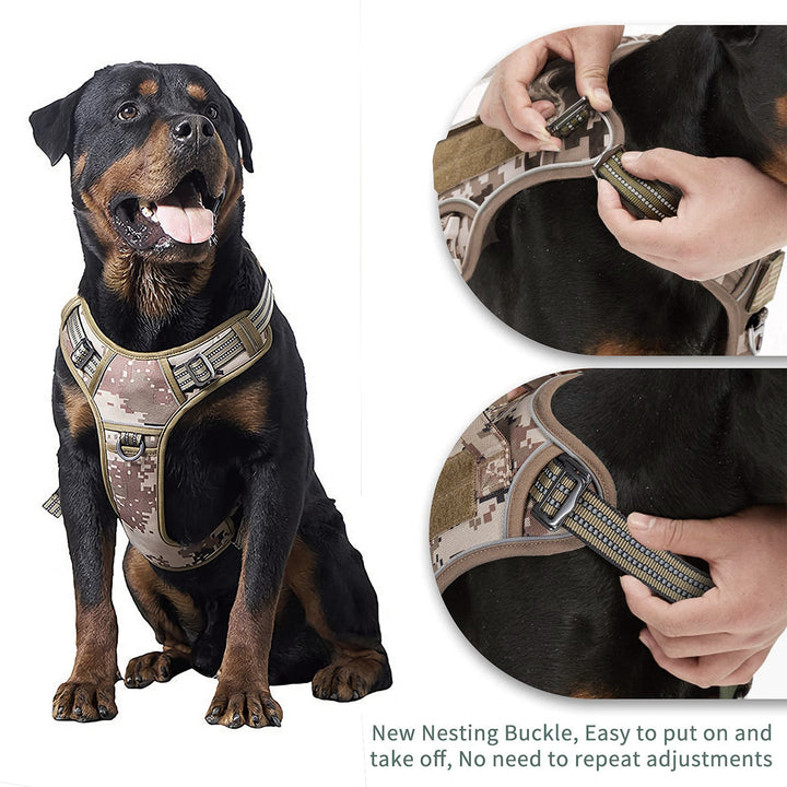 Dog Harness Tactical No Pull Adjustable Pet Military Working Training Vest S