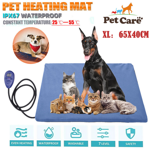 Electric Pet Heat Pad: Waterproof Heating Mat for Cat Dog Bed | Chew Resistant XL