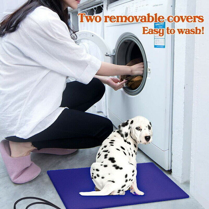 Electric Pet Heat Pad: Waterproof Heating Mat for Cat Dog Bed | Chew Resistant XL