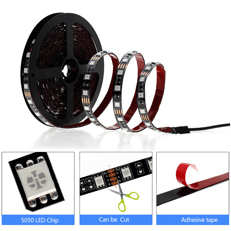 3M RGB LED Strip Lights IP65 Waterproof 5050 300LEDs 12V USB Bluetooth Gift