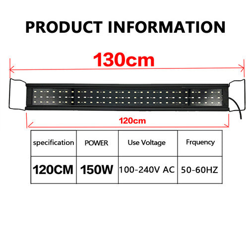 120 CM 150W 244LED Aquarium LED Lighting  Marine Aqua Fish Tank Light NEW