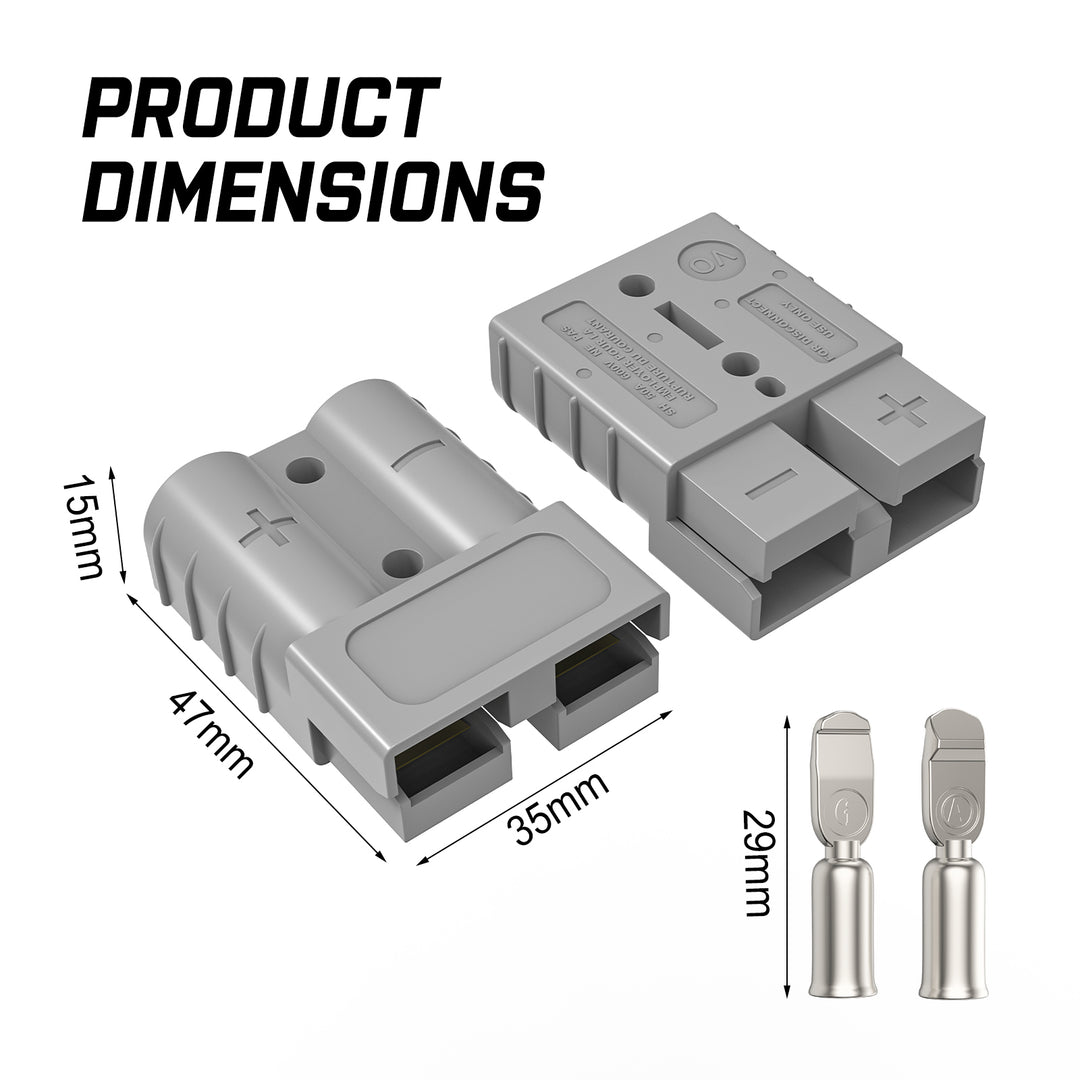 X-BULL 10 x 50A Anderson Style Plug Copper Connectors Terminals Pack Caravan Trailer Solar