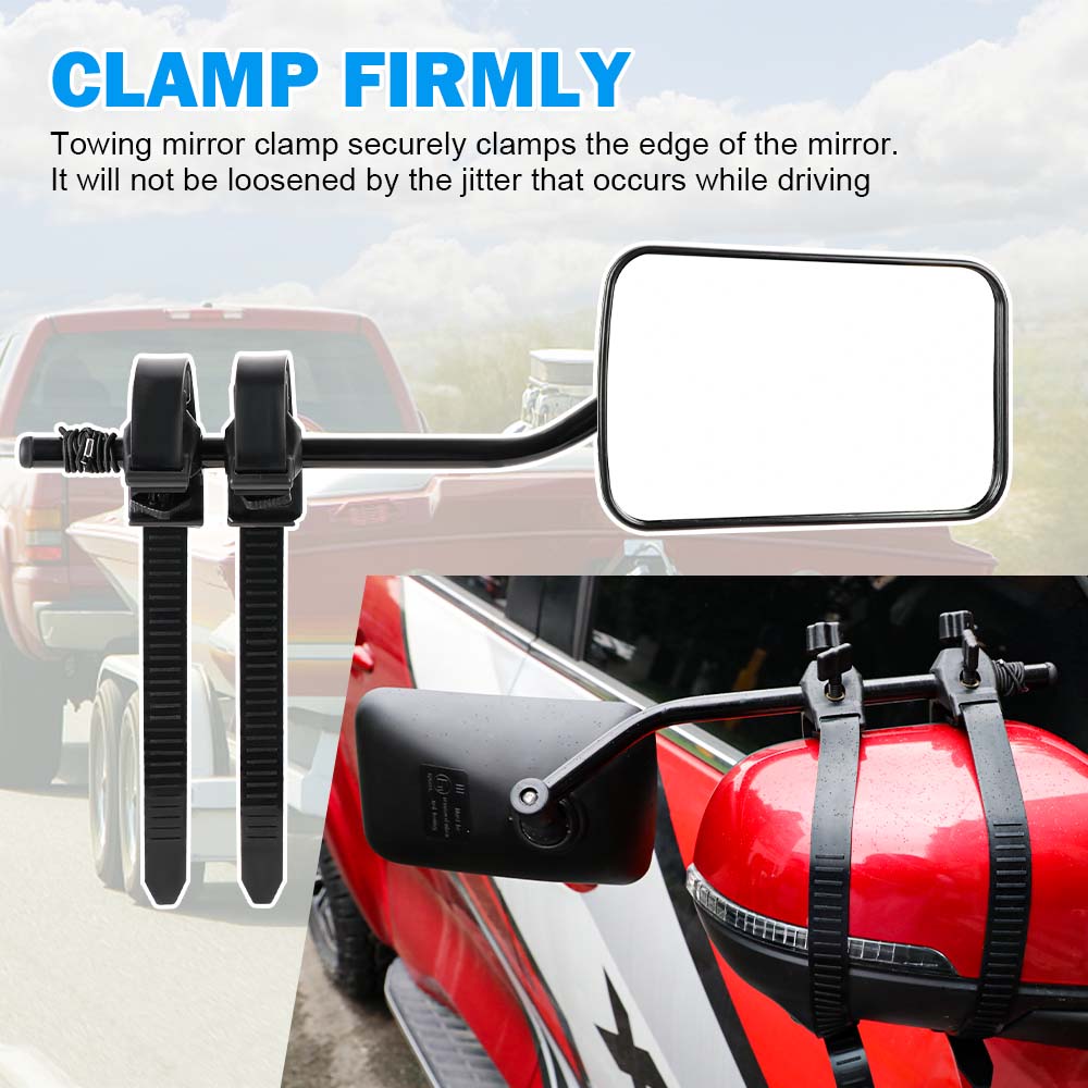 Towing Mirrors Clip on Multi Fit Clamp On Towing Caravan 4X4 Trailer 4WD 10 Pairs