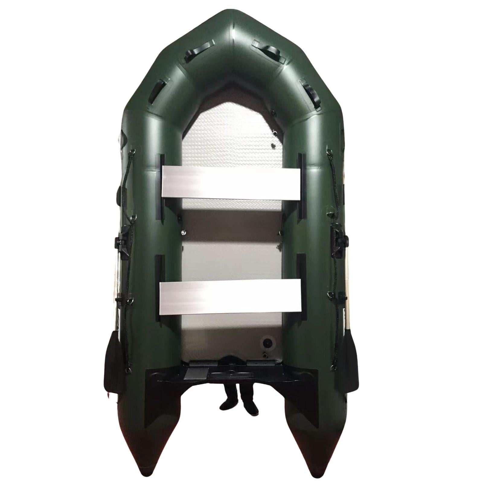 3.6M ( Green ) Inflatable Boat Dinghy Tender Pontoon Rescue & Dive Boat Fishing Boat With Hard Air-Deck Floor