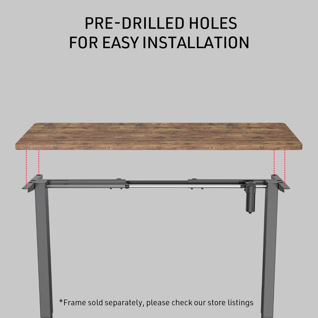 Fortia 120 x 60cm Desktop for Height Adjustable Electric Standing Desk, Oak Style