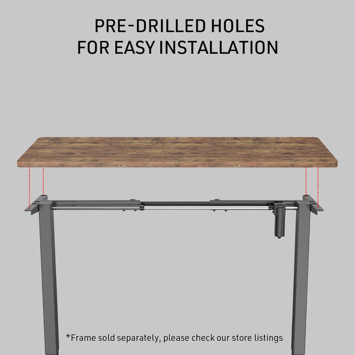 Fortia 140 x 60cm Desktop for Height Adjustable Electric Standing Desk, Oak Style