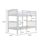 Kingston Slumber Wooden Kids Bunk Bed Frame, with Modular Design that can convert to 2 Single, White