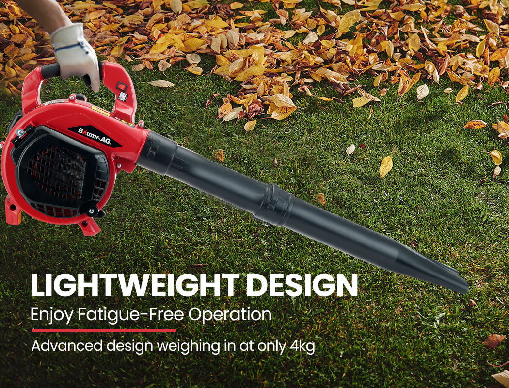 BAUMR-AG Cordless Leaf Blower Vacuum Petrol Hand Garden Lawn Held Vac 2-Stroke