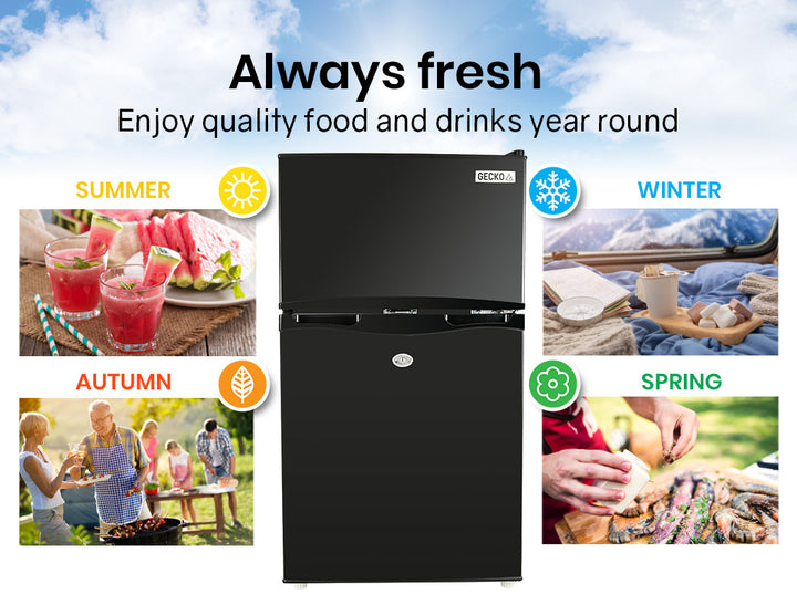 GECKO 95L Portable Upright Fridge Refrigerator 12V/24V/240V Caravan Motorhome