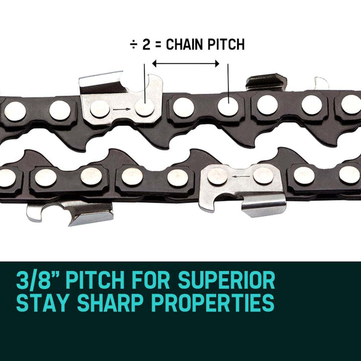 2 x 12 Baumr-AG Chainsaw Chain 12in Bar Spare Part Replacement Suits Pole Saws