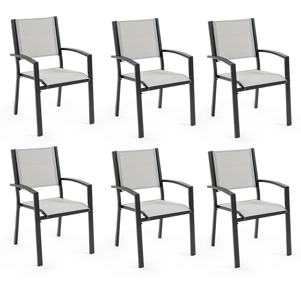 FORTIA 6pc Outdoor Dining Chair Set, for Outside