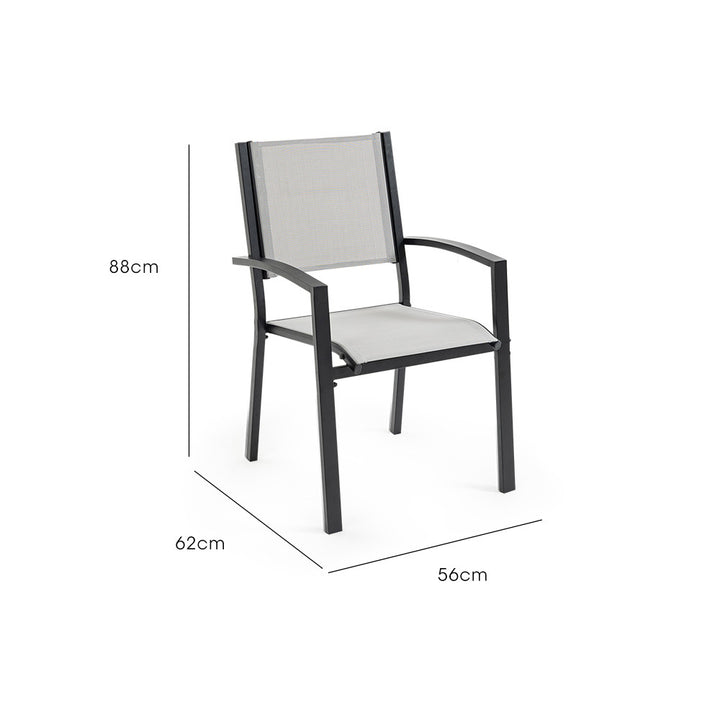 FORTIA 6pc Outdoor Dining Chair Set, for Outside