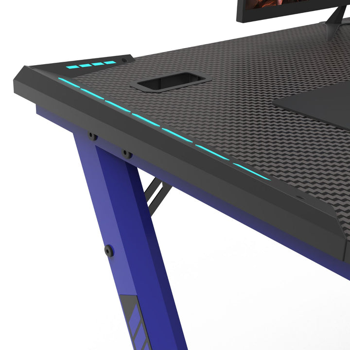 EKKIO RGB Gaming Desk Y Shape Blue 140cm