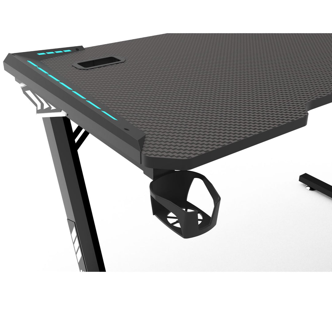 EKKIO RGB Gaming Desk Z Shape Black 100cm