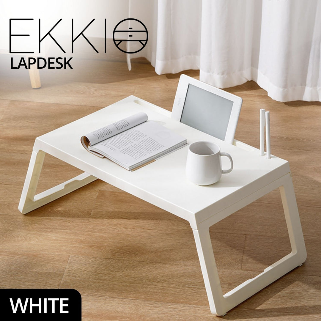 EKKIO Multifunction Laptop Bed Desk (White)