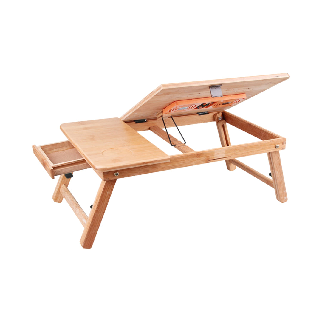 EKKIO Foldable Bamboo Laptop Bed Desk with Handles and Folding Legs