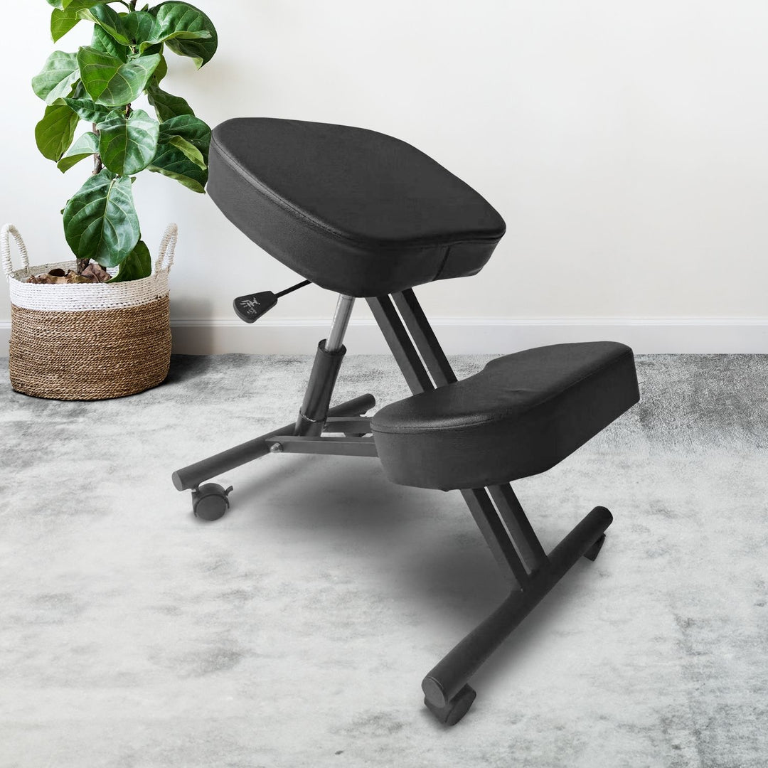 EKKIO Adjustable Ergonomic Office Kneeling Chair (Black)