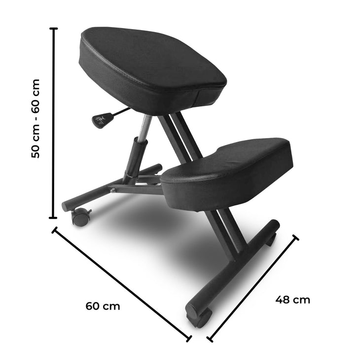 EKKIO Adjustable Ergonomic Office Kneeling Chair (Black)