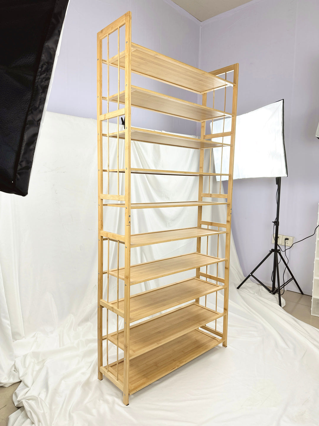 Ekkio 10-Tiers Bamboo Shoe Rack