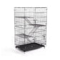 FLOOFI Four-Level Pet Rabbit Bird Cage with Hammock (Black)