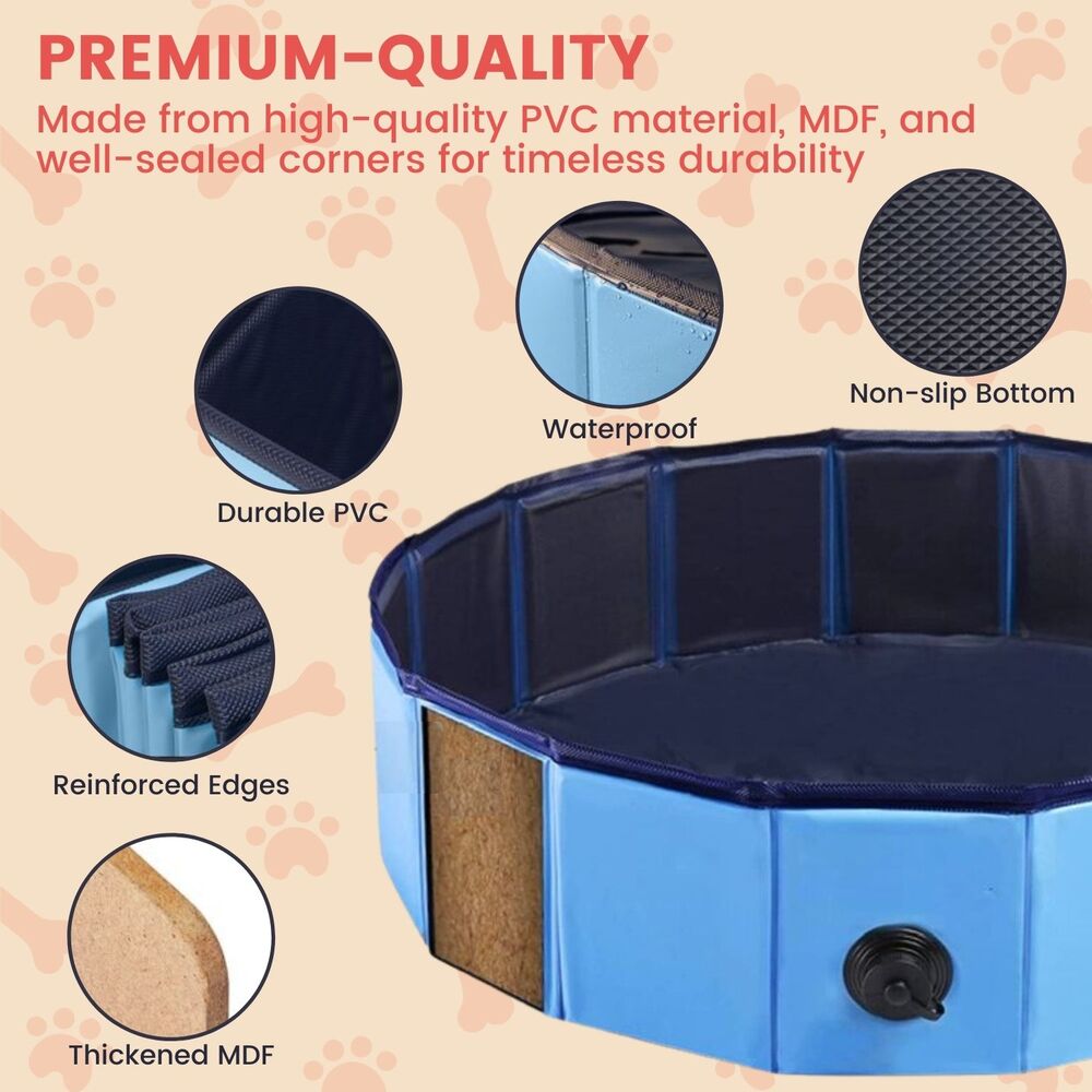 Floofi Pet Pool 160cm*30cm XXL Blue