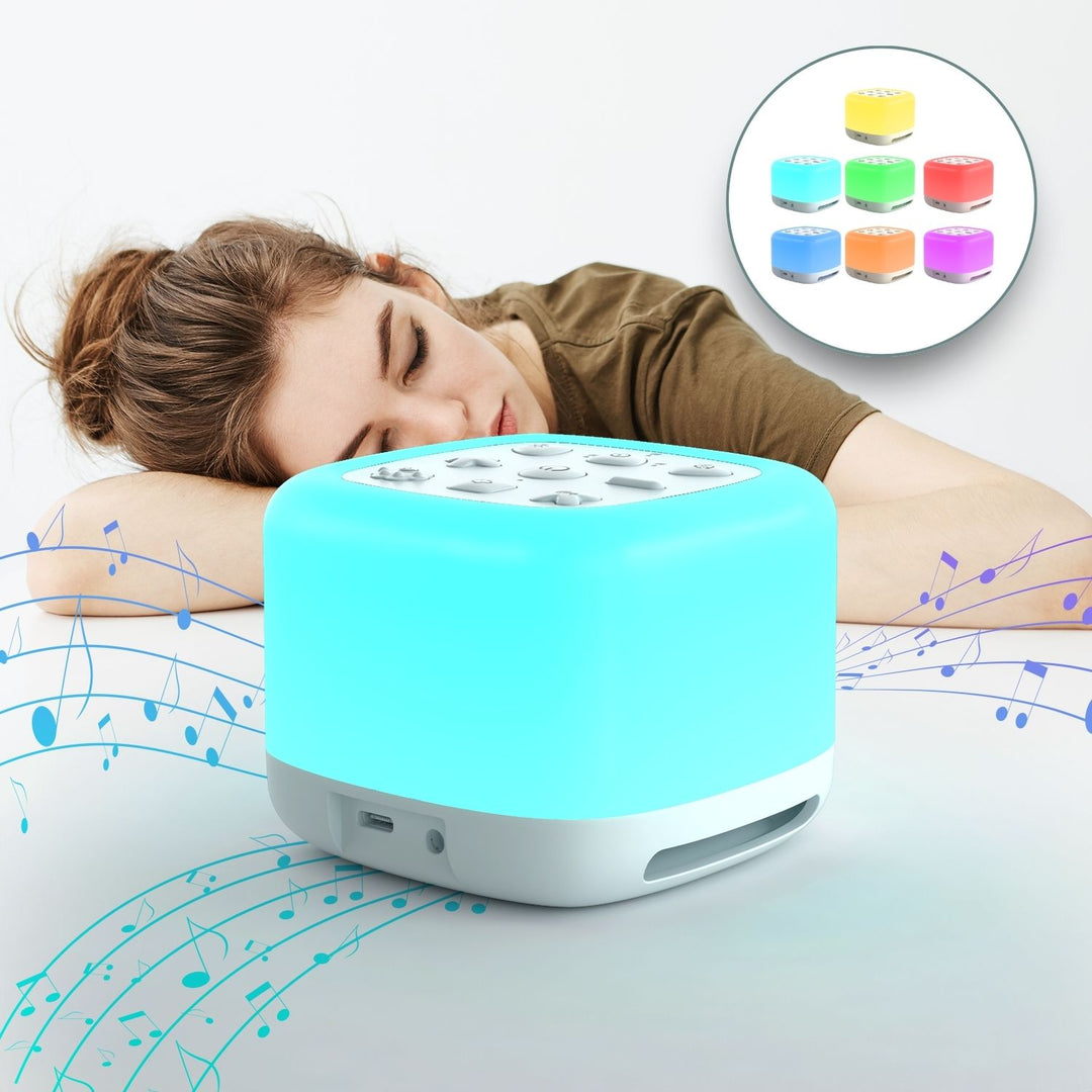 GOMINIMO White Noise Machine with Night Light and 40 Soothing Sounds for Sleeping (White)