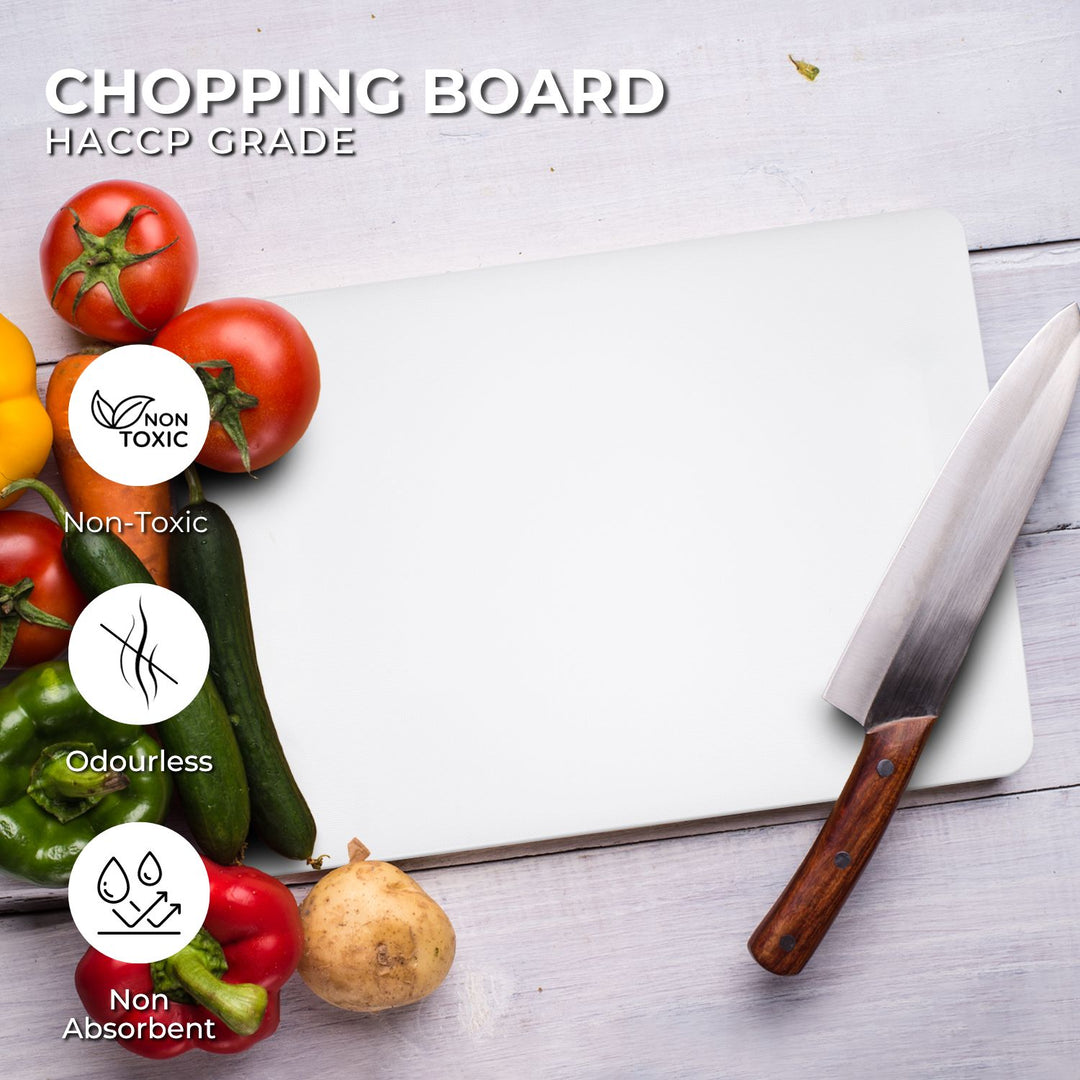 GOMINIMO White Plastic Chopping Board (450 x 610 x 13mm)