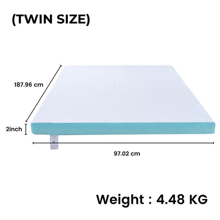 GOMINIMO Dual Layer Mattress Topper 2 inch with Gel Infused (Twin)