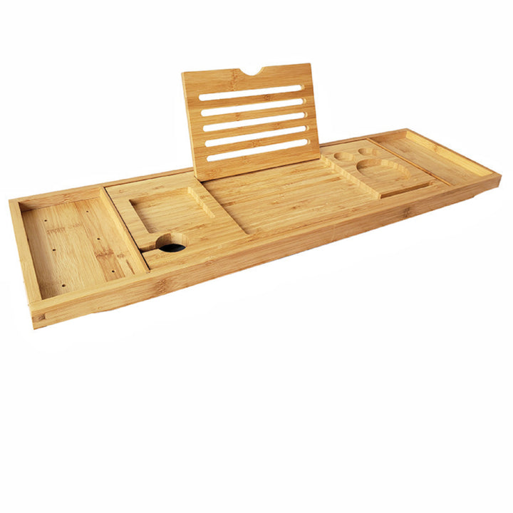 GOMINIMO Expandable Bamboo Bathup Caddy Trays