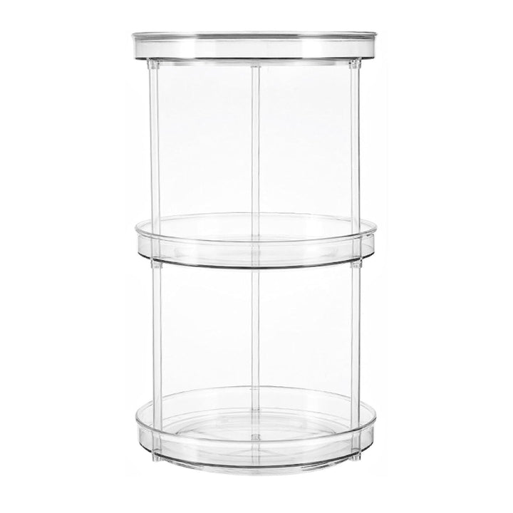 GOMINIMO 3 Tier Turntable Cabinet Organizer (Transparent)