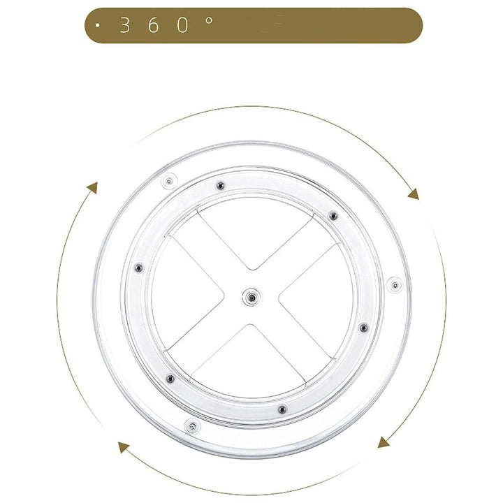 GOMINIMO 3 Tier Turntable Cabinet Organizer (Transparent)