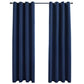 GOMINIMO Blackout Window Curtains for Thermal Insulated Room (Set of 2, W132cm x D213cm, Dark Blue)