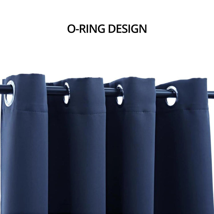 GOMINIMO Blackout Window Curtains for Thermal Insulated Room (Set of 2, W132cm x D213cm, Dark Blue)