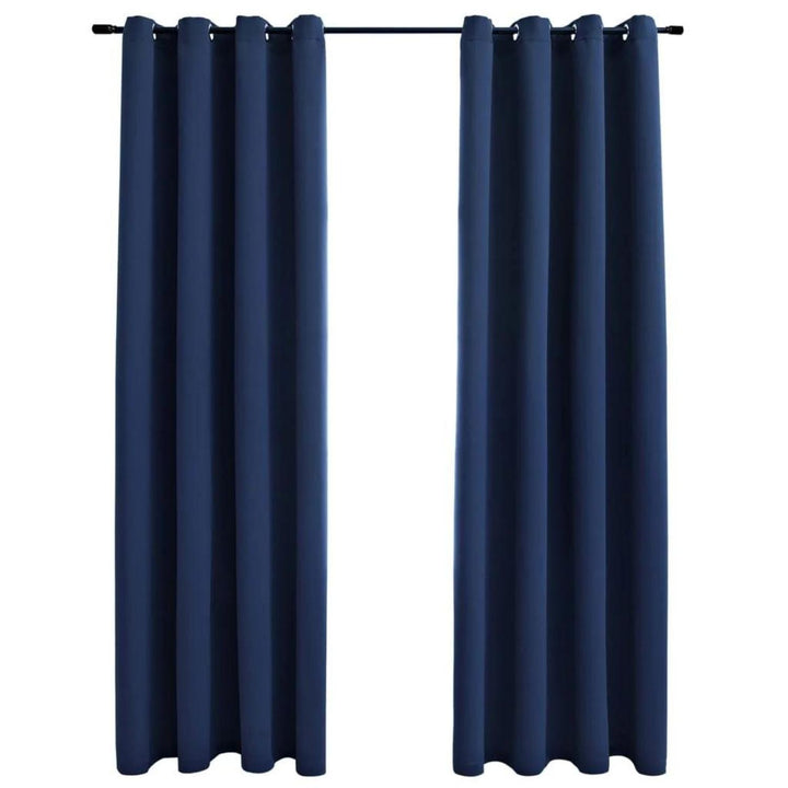 GOMINIMO Blackout Window Curtains for Thermal Insulated Room (Set of 2, W132cm x D243cm, Dark Blue)