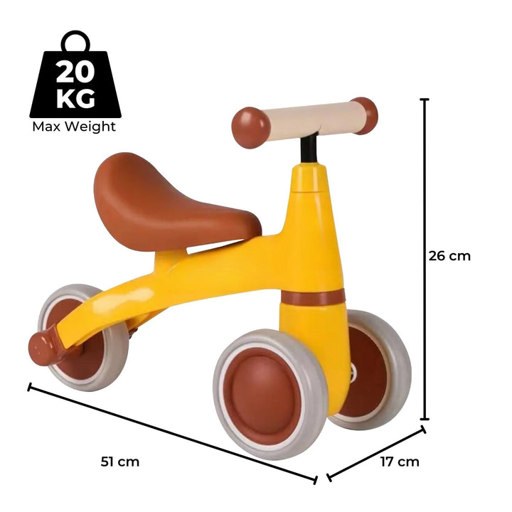 GOMINIMO 3 Wheels Baby Balance Bike (Yellow)