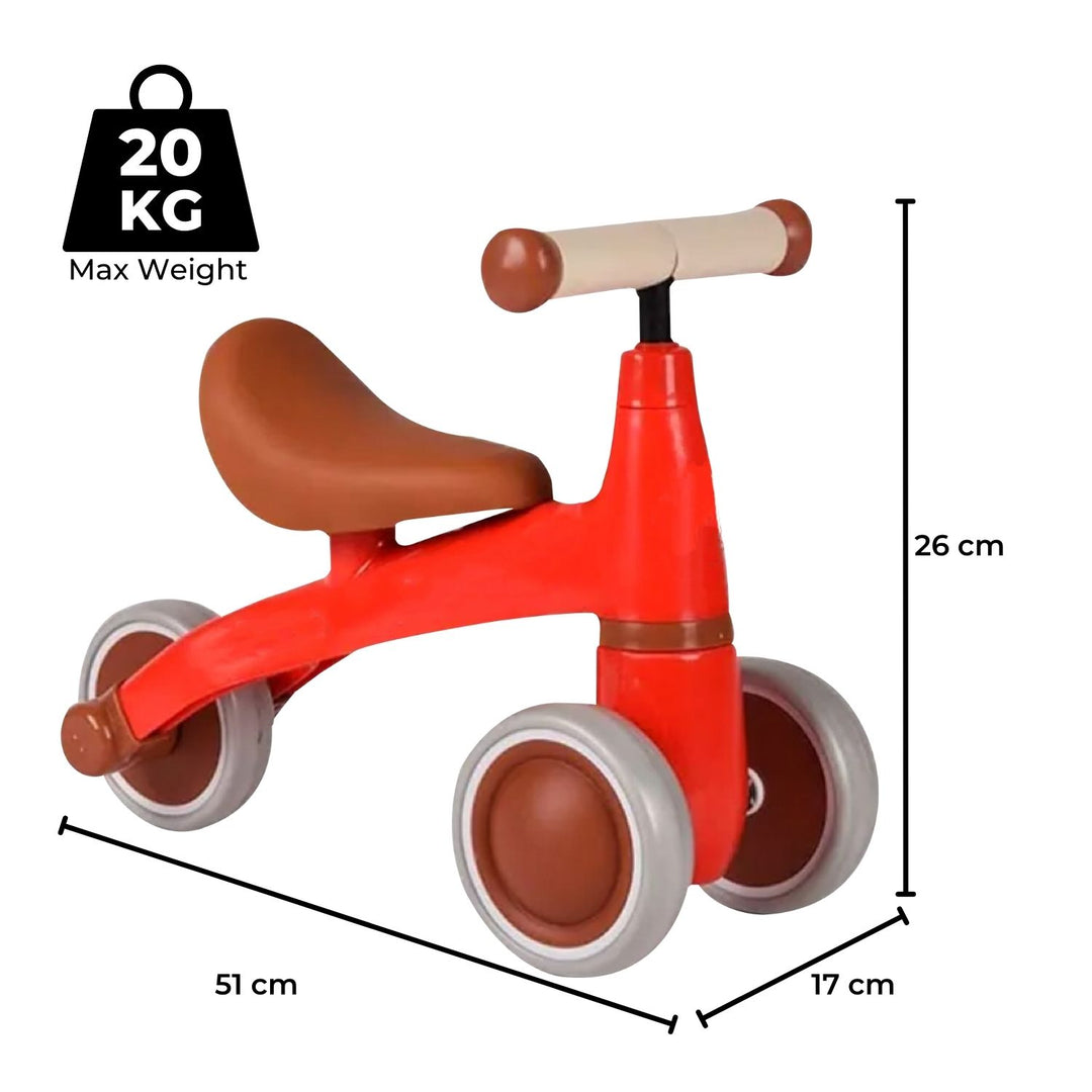 GOMINIMO 3 Wheels Baby Balance Bike (Red)