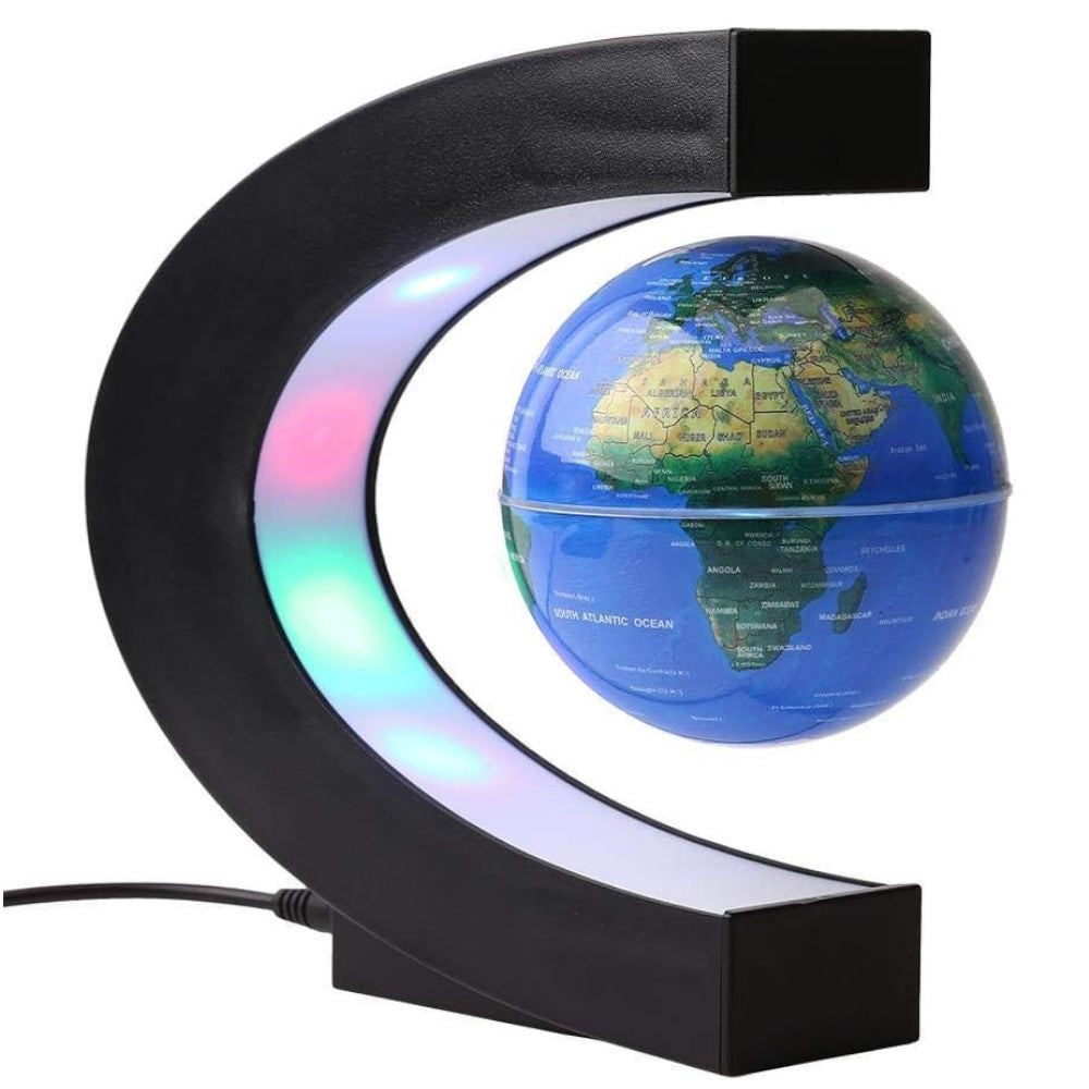 GOMINIMO Magnetic Levitation Floating Globe with LED Light (Blue)