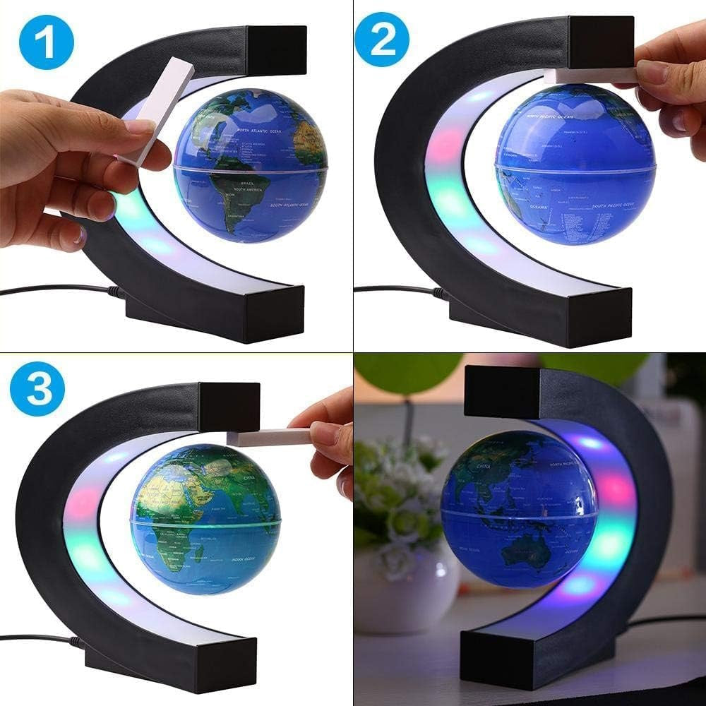 GOMINIMO Magnetic Levitation Floating Globe with LED Light (Blue)