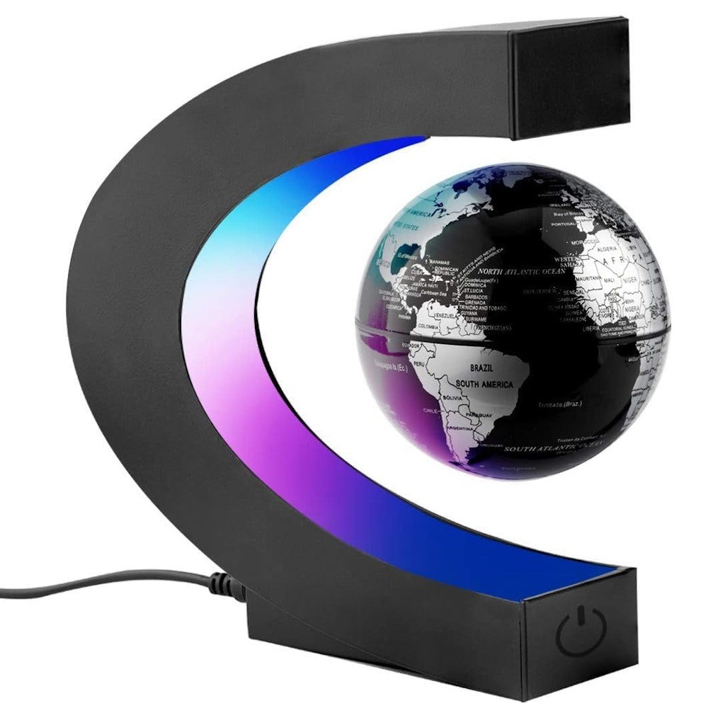 GOMINIMO Magnetic Levitation Floating Globe with LED Light (Black)