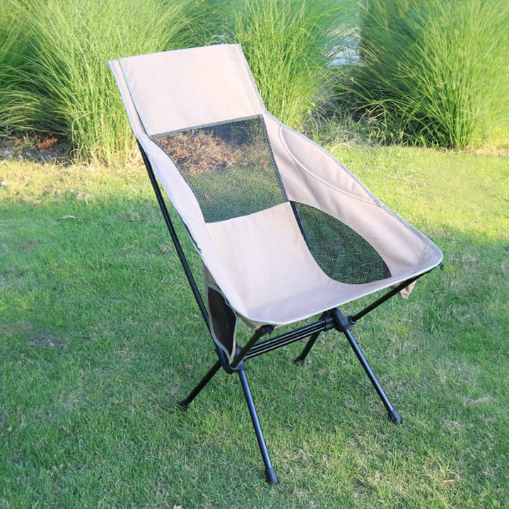 KILIROO Camping Folding Chair with Storage Bag (Beige)