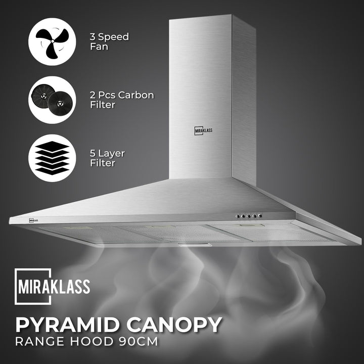 MIRAKLASS Pyramid Rangehood 90cm