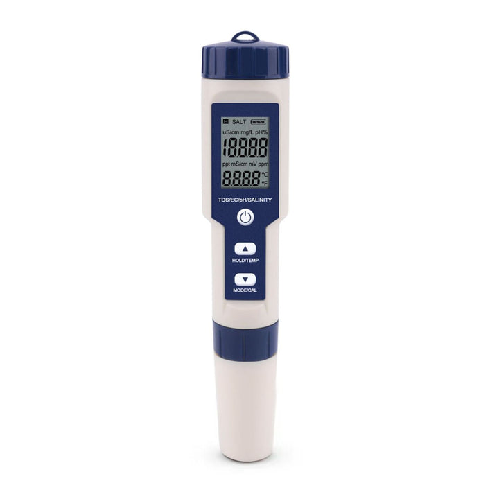 NOVEDEN 5 in 1 Digital Water Quality Test Meter(White+Blue)