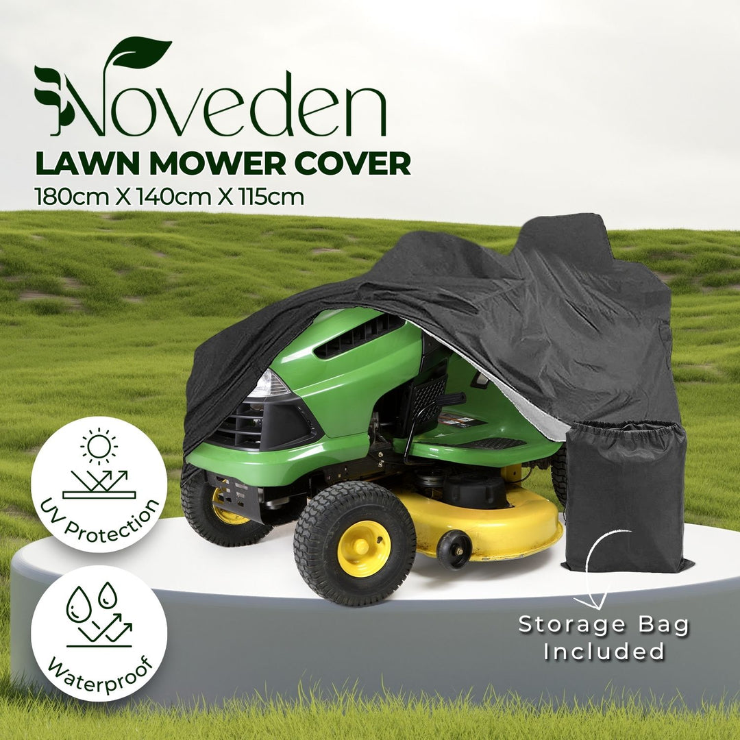 NOVEDEN Waterproof Lawn Mower Cover with Storage Bag (180×140×115cm)